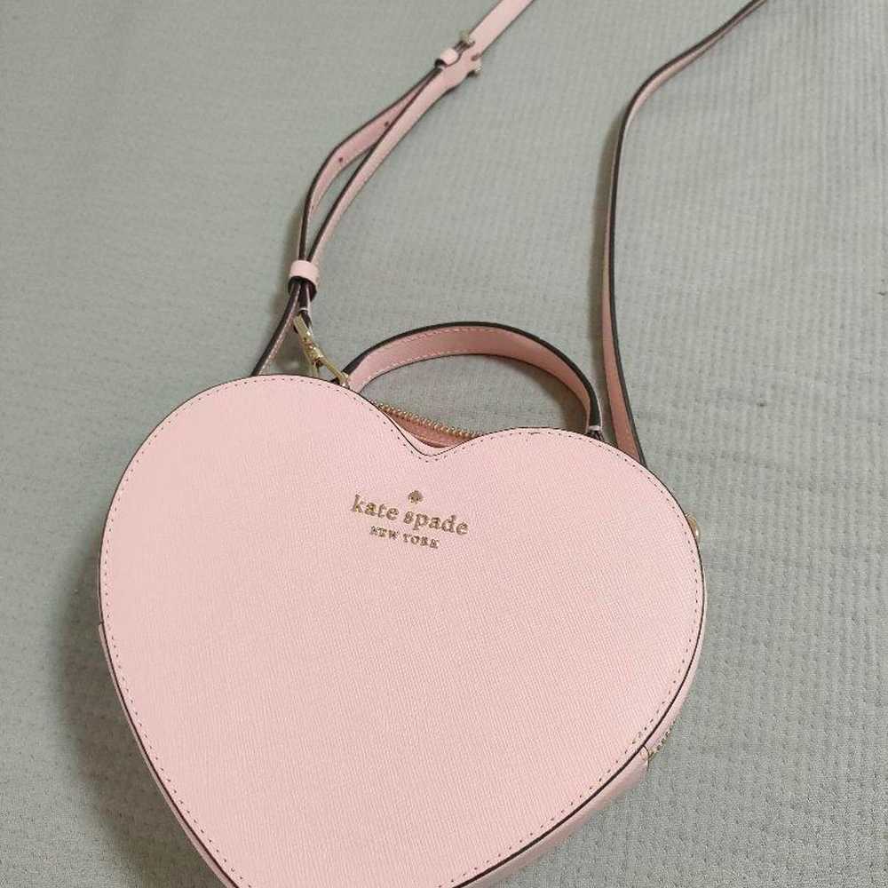 Kate Spade Heart-Shaped Shoulder Bag Pink Crossbo… - image 1