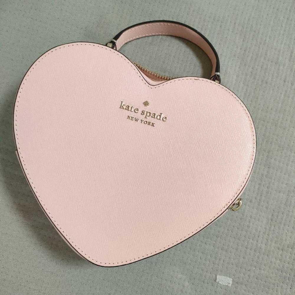 Kate Spade Heart-Shaped Shoulder Bag Pink Crossbo… - image 6