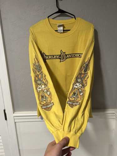 Harley Davidson × Vintage Vintage Yellow Flame Har