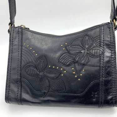 Frye Leather Handbags Studded Floral Zip Crossbody