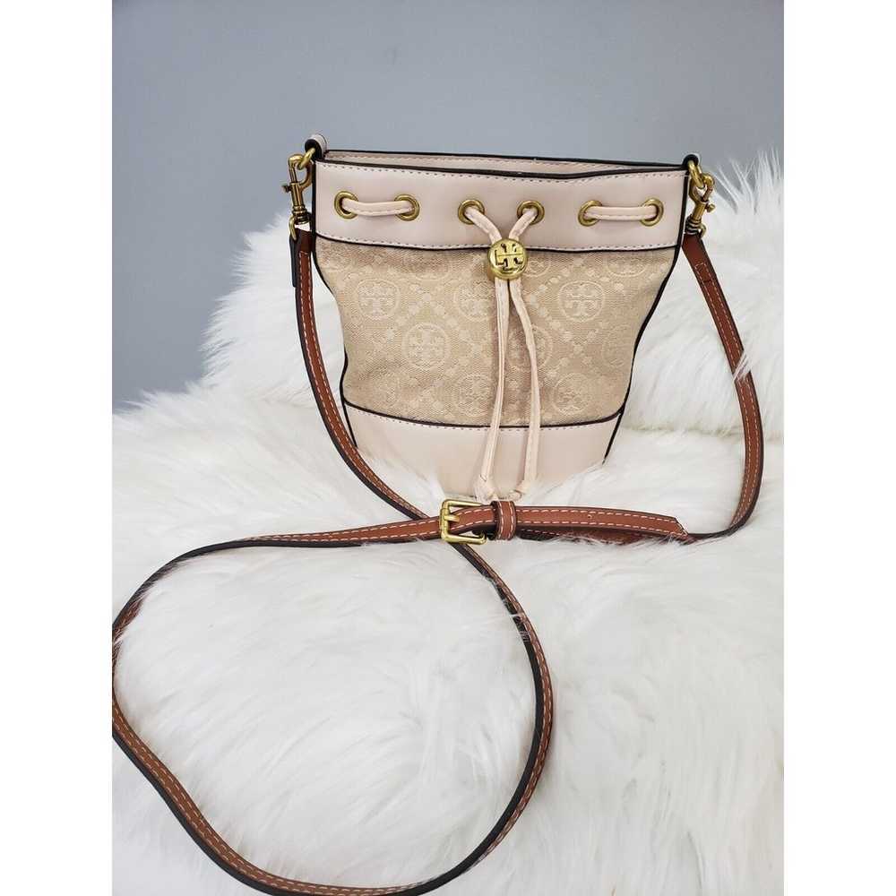 Tory Burch Ivory T Monogram Mini Bucket Bag Cross… - image 2