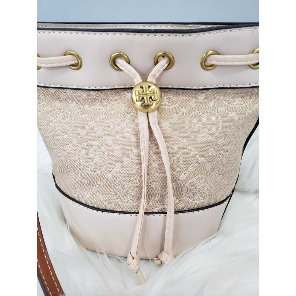 Tory Burch Ivory T Monogram Mini Bucket Bag Cross… - image 4