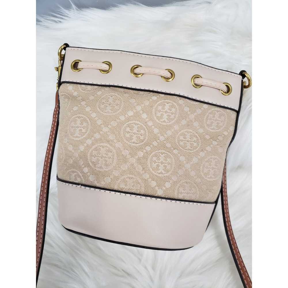 Tory Burch Ivory T Monogram Mini Bucket Bag Cross… - image 6