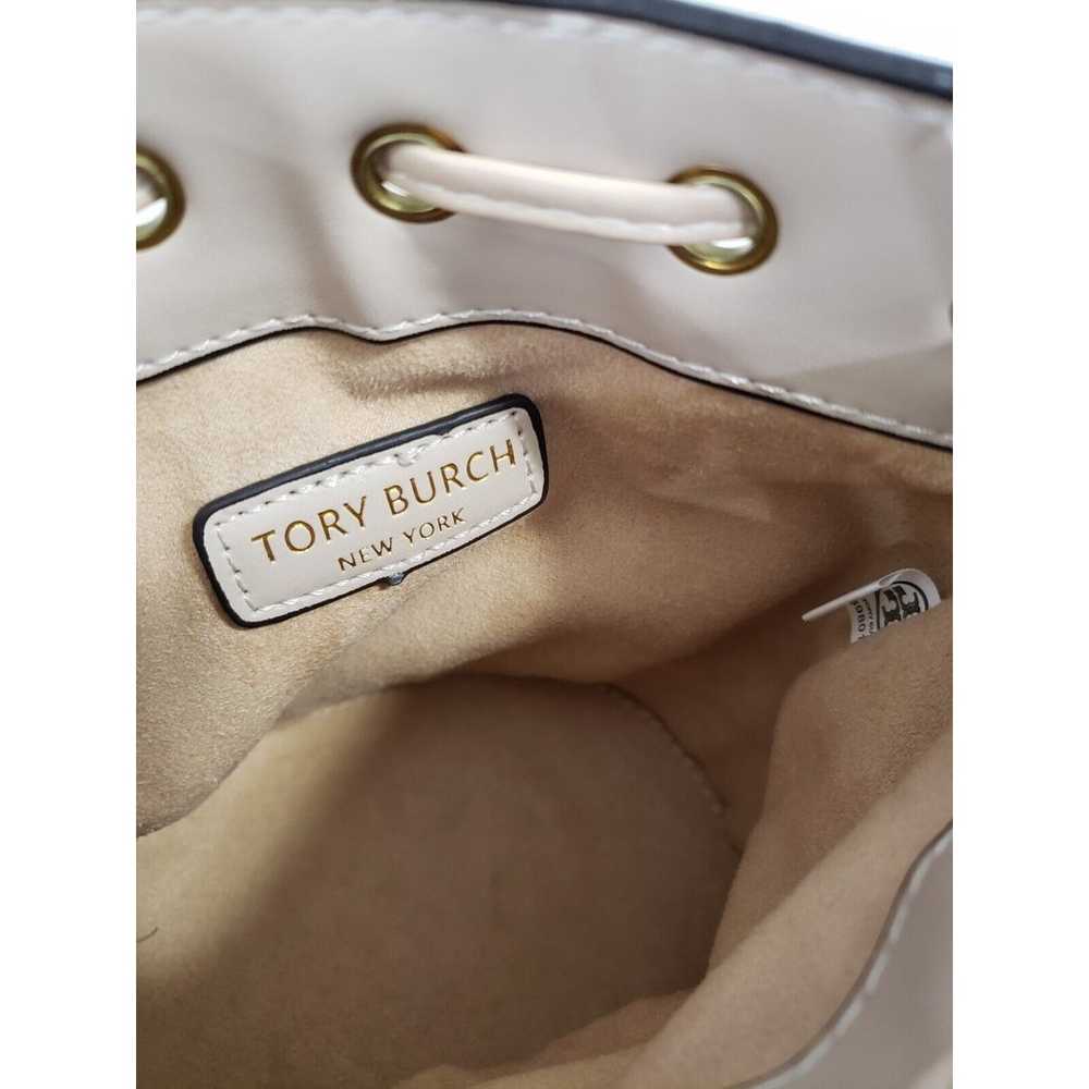 Tory Burch Ivory T Monogram Mini Bucket Bag Cross… - image 8