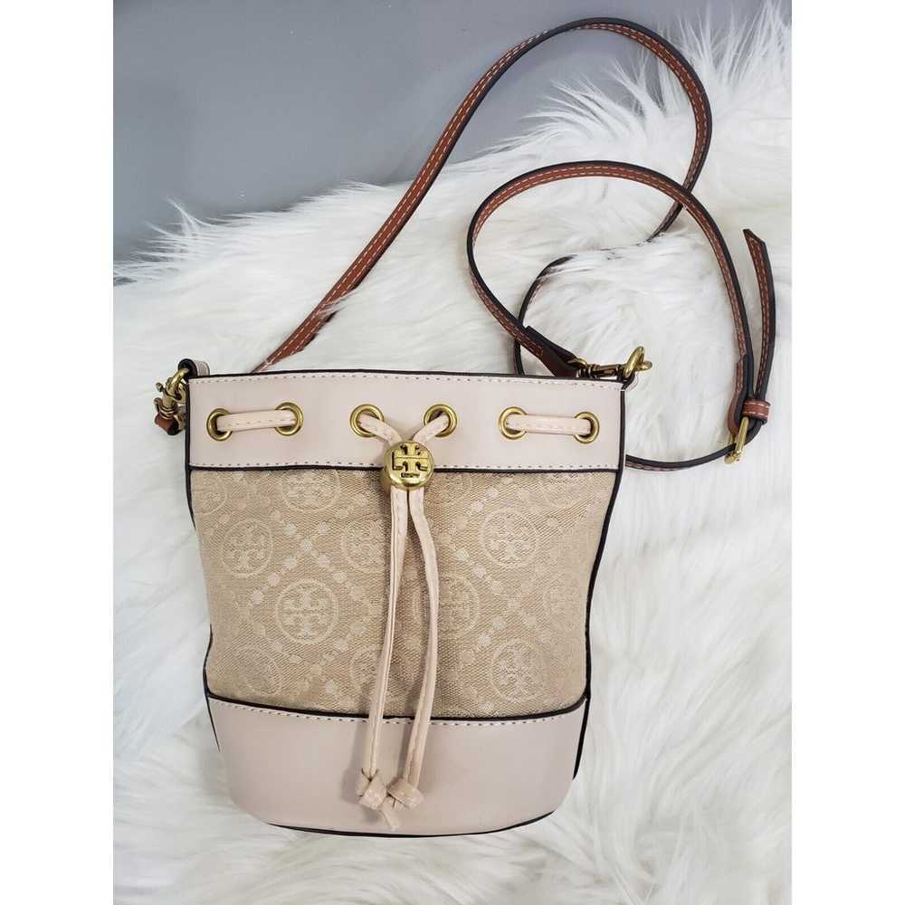 Tory Burch Ivory T Monogram Mini Bucket Bag Cross… - image 9