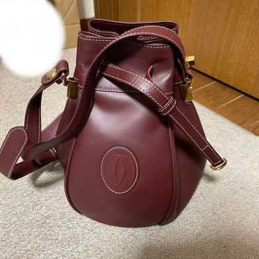 Cartier Must Line Drawstring Shoulder Bag Bordeaux