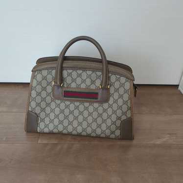 GUCCI Vintage Old Gucci Sherry Line Brown GG