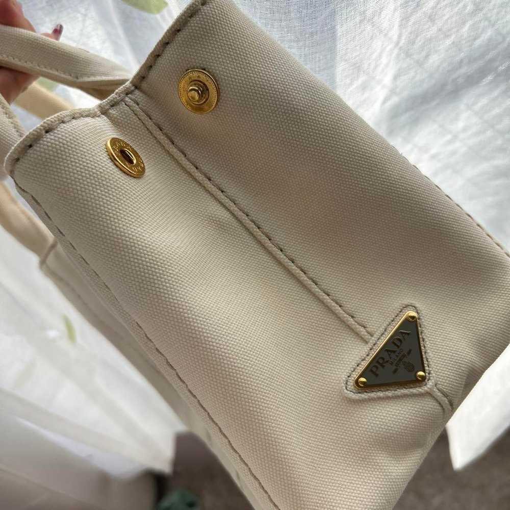 PRADA Ivory Handbag with Strap - image 7