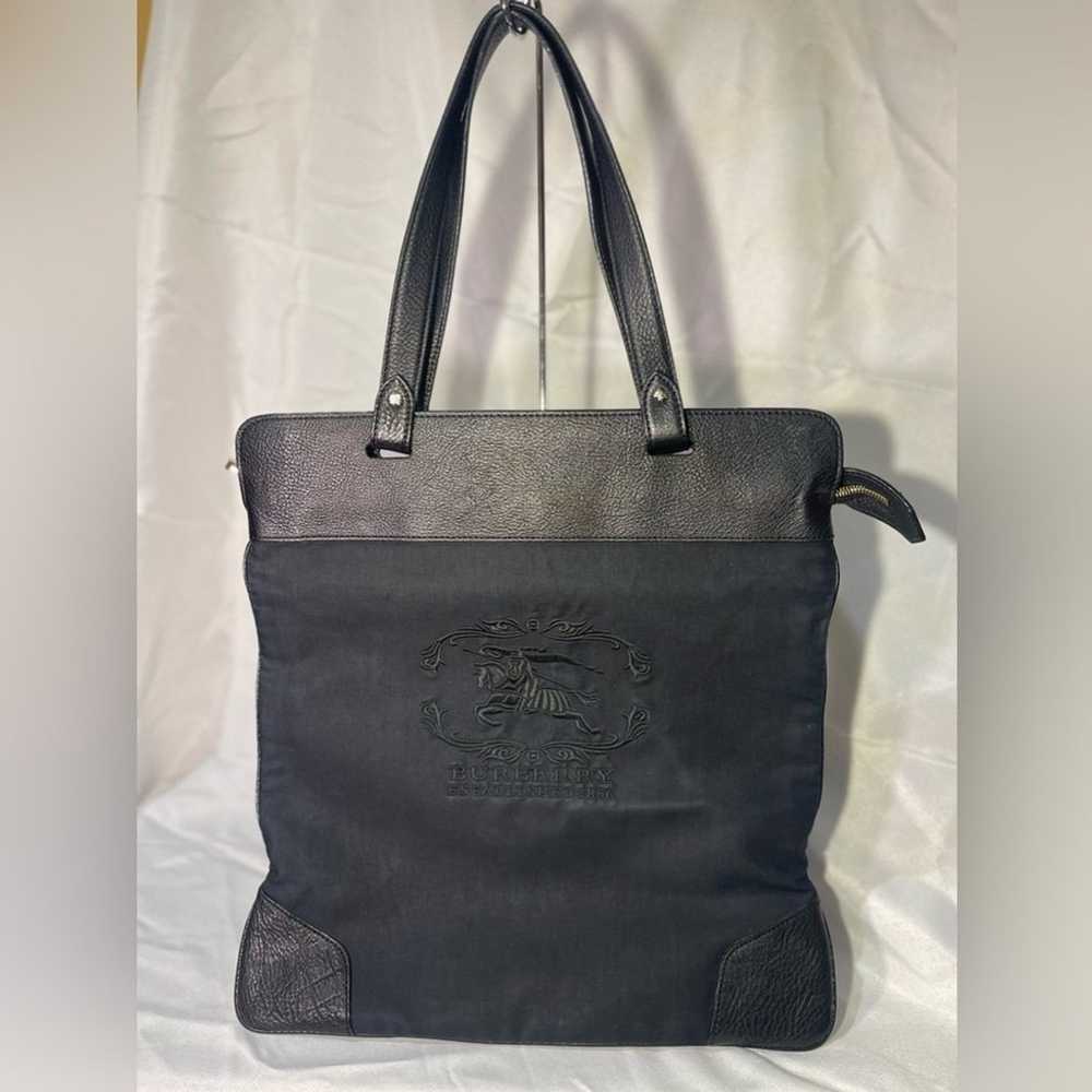 Burberry Fabric & Leather Zip Tote - image 1