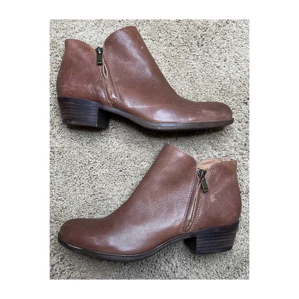 LUCKY BRAND Barough Booties Brown Leather Size 7.5 - image 2