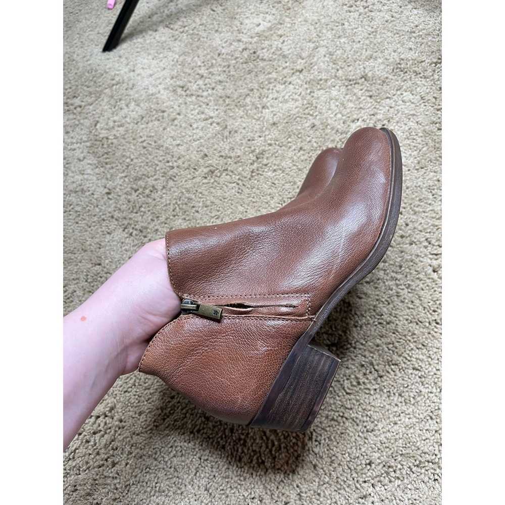 LUCKY BRAND Barough Booties Brown Leather Size 7.5 - image 7