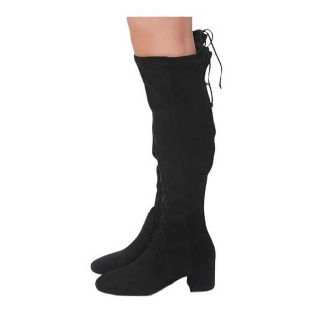 Women's Boots Faux Suede Knee-High Boots Black Ro… - image 2