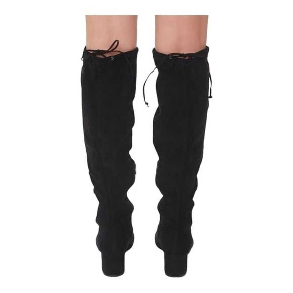 Women's Boots Faux Suede Knee-High Boots Black Ro… - image 3