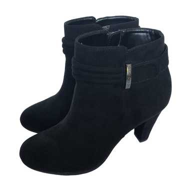 Liz Claiborne Black Suede Booties size 7 - image 1