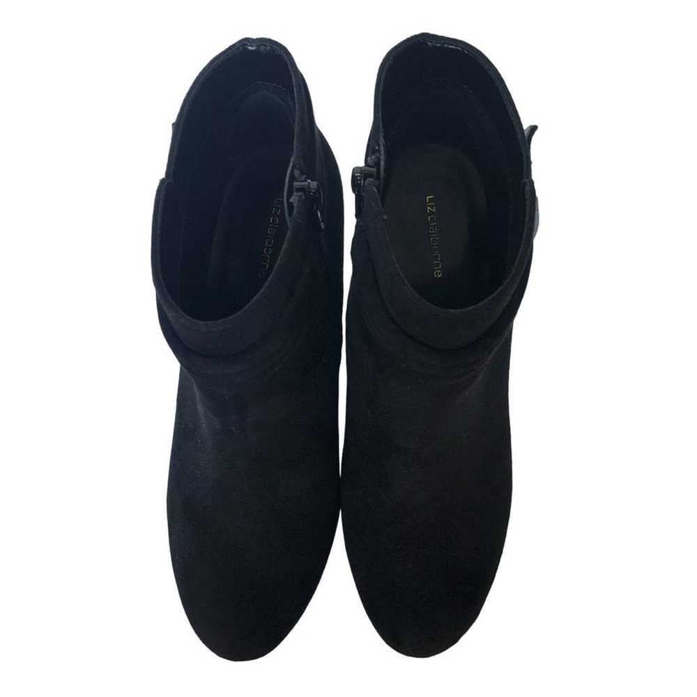 Liz Claiborne Black Suede Booties size 7 - image 2