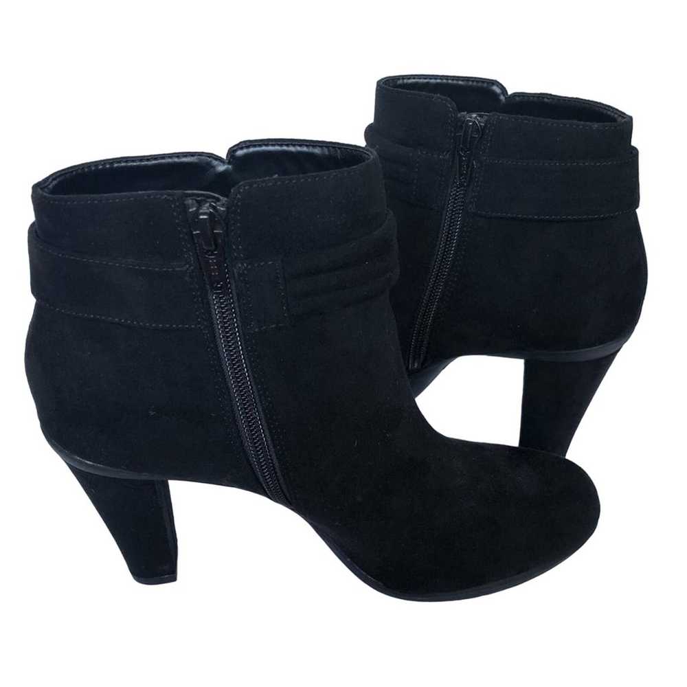 Liz Claiborne Black Suede Booties size 7 - image 3