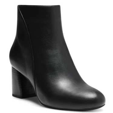 INC Farrenl Black Leather Booties