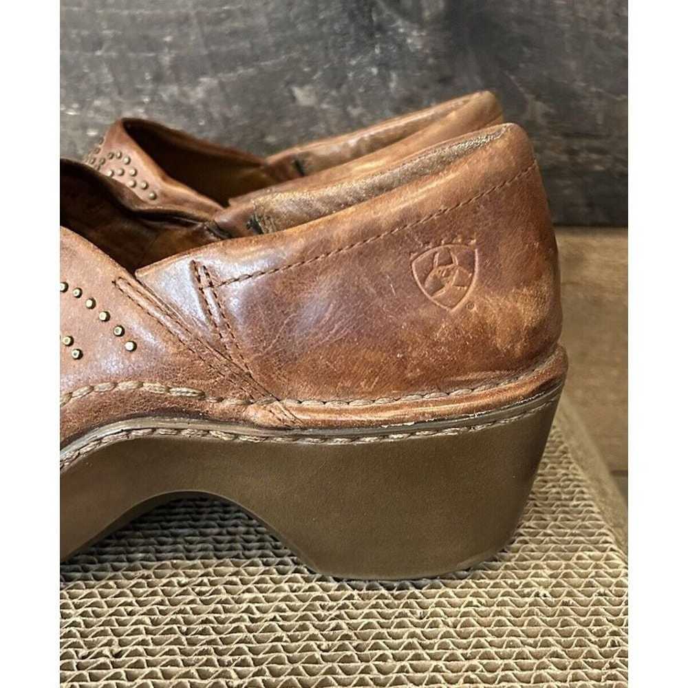 Ariat Studded Western Boot Heeled Clogs Chestnut … - image 3