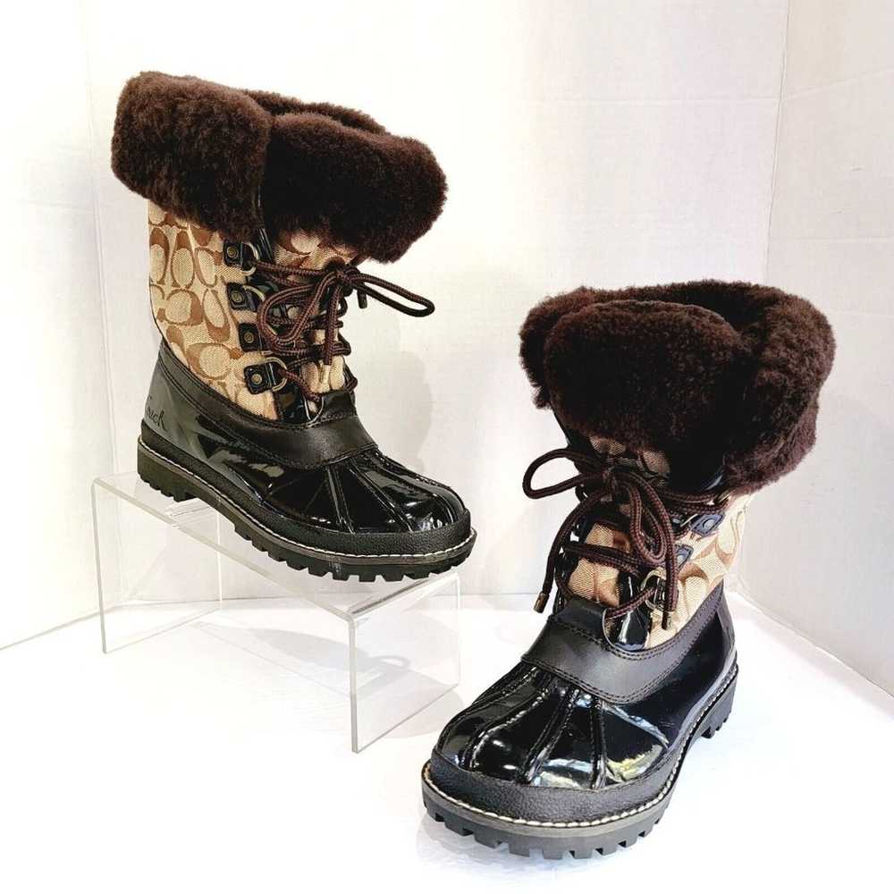 Coach Leonora Winter Snow Boots Women's Sz 6.5 Fa… - image 1