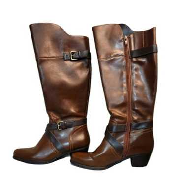 NATURAL SOUL Confort Vegan Leather Tall Boots Siz… - image 1