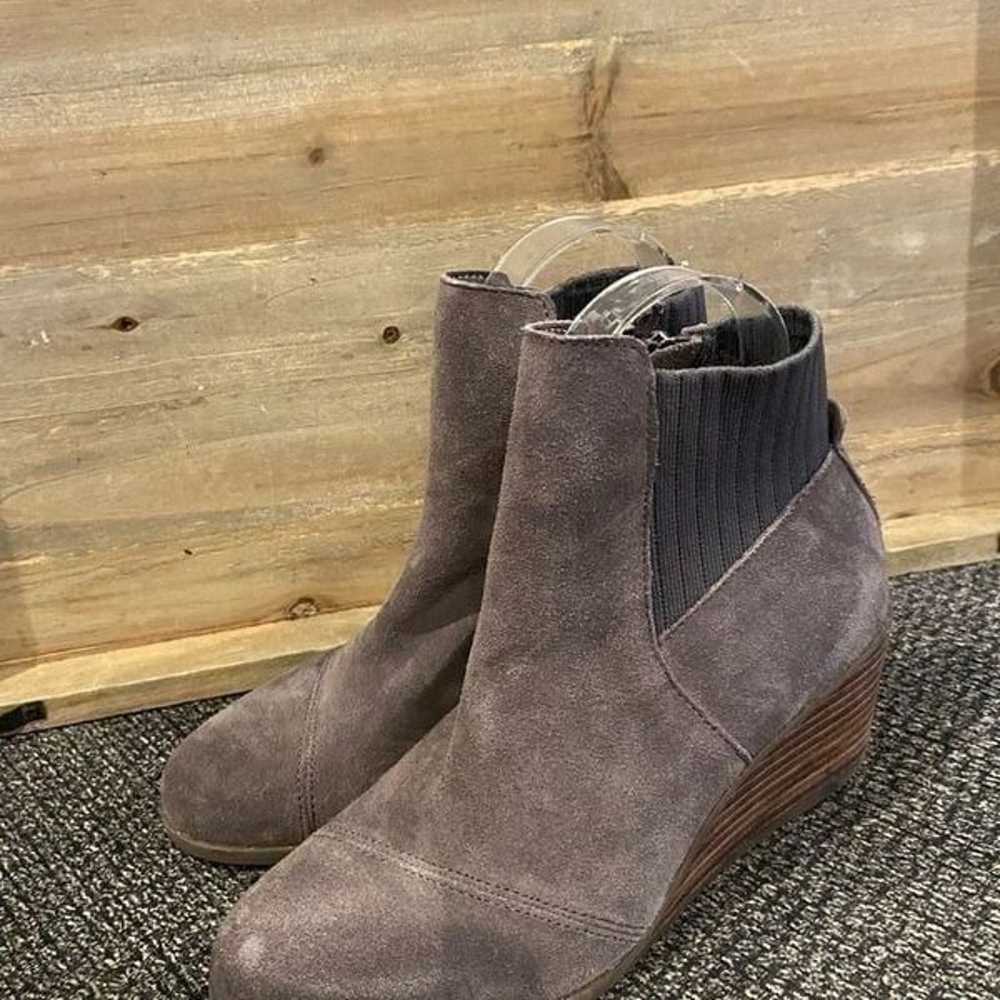 TOMS Toms Womens Sadie Suede Stretch Ankle Boots - image 3