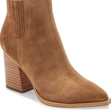 Marc Fisher Oshay Tan Suede Ankle Bootie 7.5