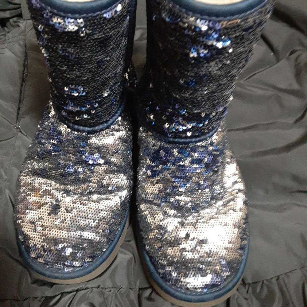 Agu Mouton boots, sequins - image 3