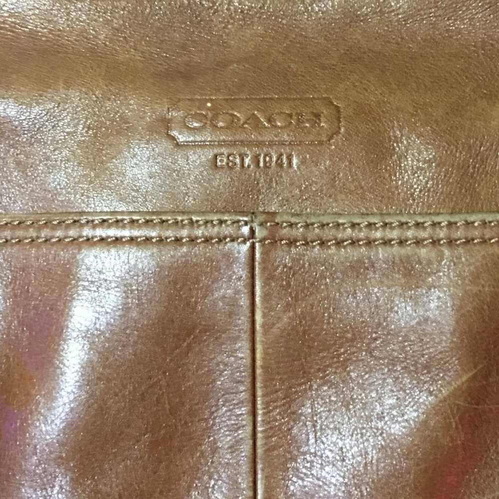 BROWN LEATHER COACH BAG - image 3