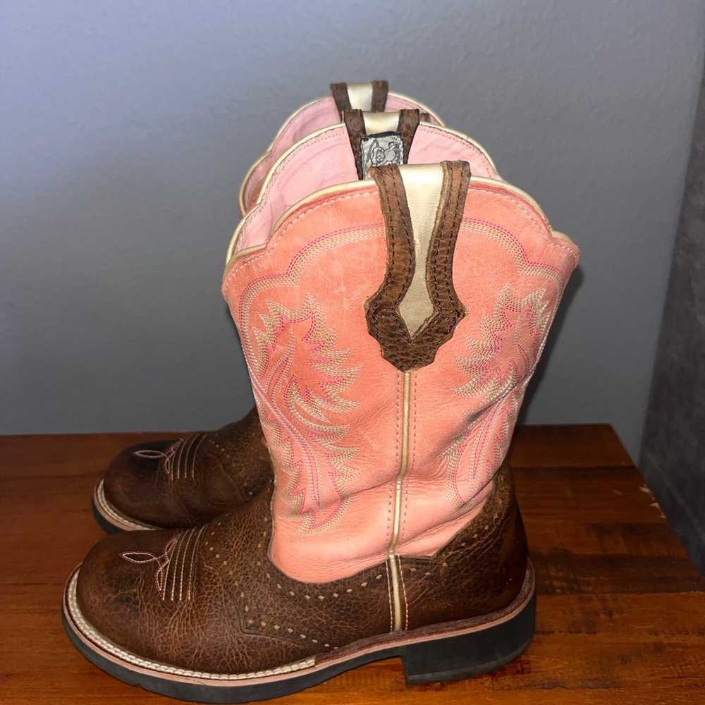 Ariat FatBaby Western Cowgirl Brown Pink Boots Wo… - image 2