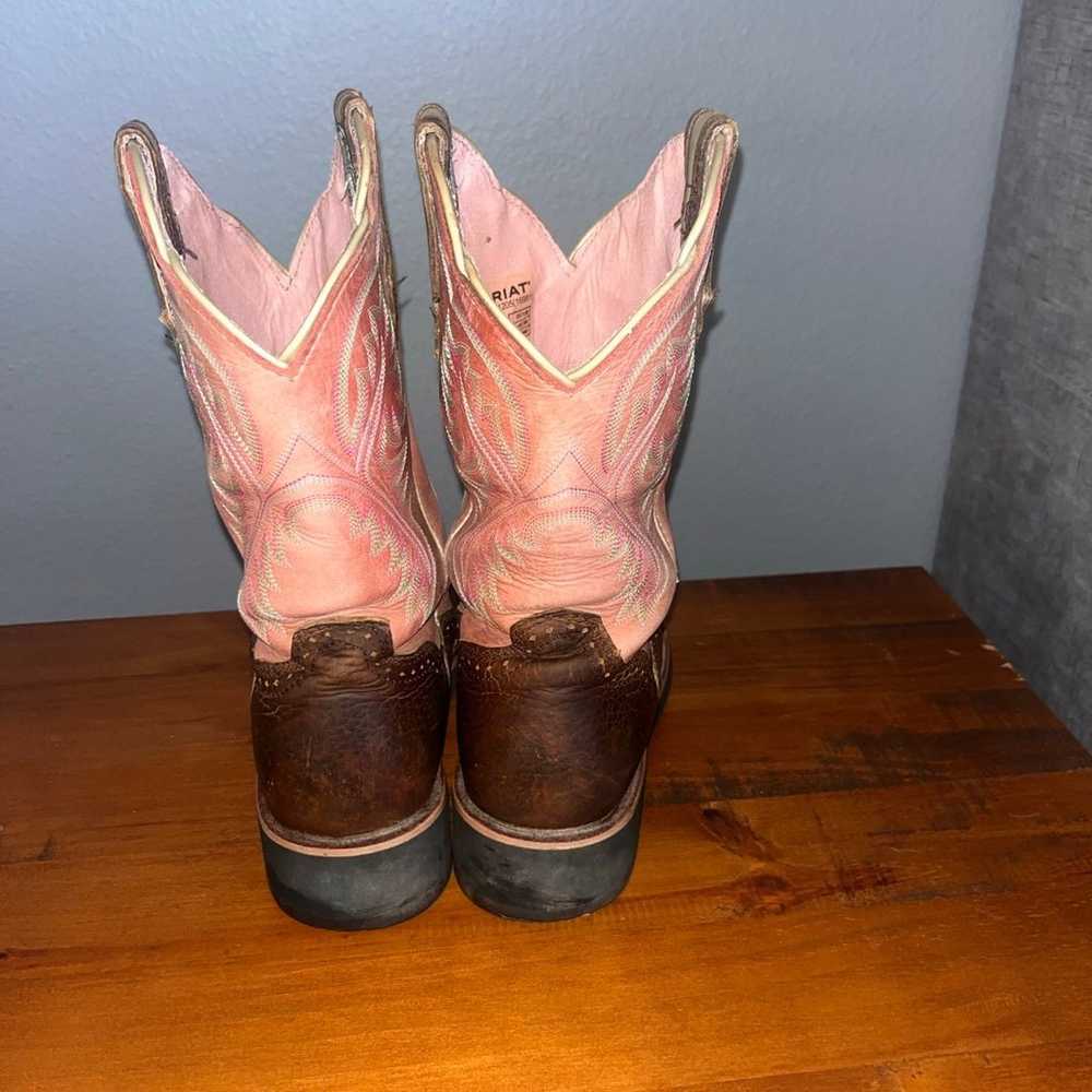 Ariat FatBaby Western Cowgirl Brown Pink Boots Wo… - image 5