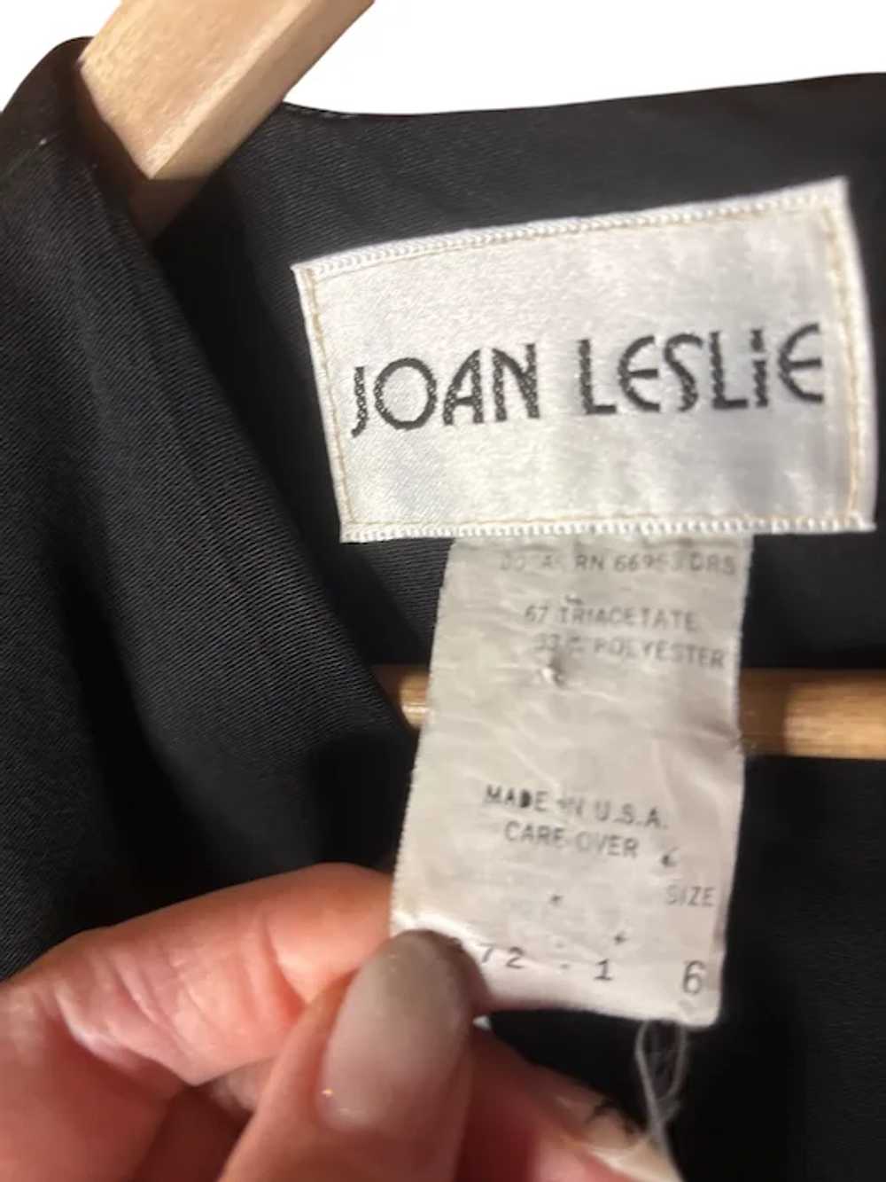 Vintage Joan Leslie Black Dress Size 6 Women’s V-… - image 3