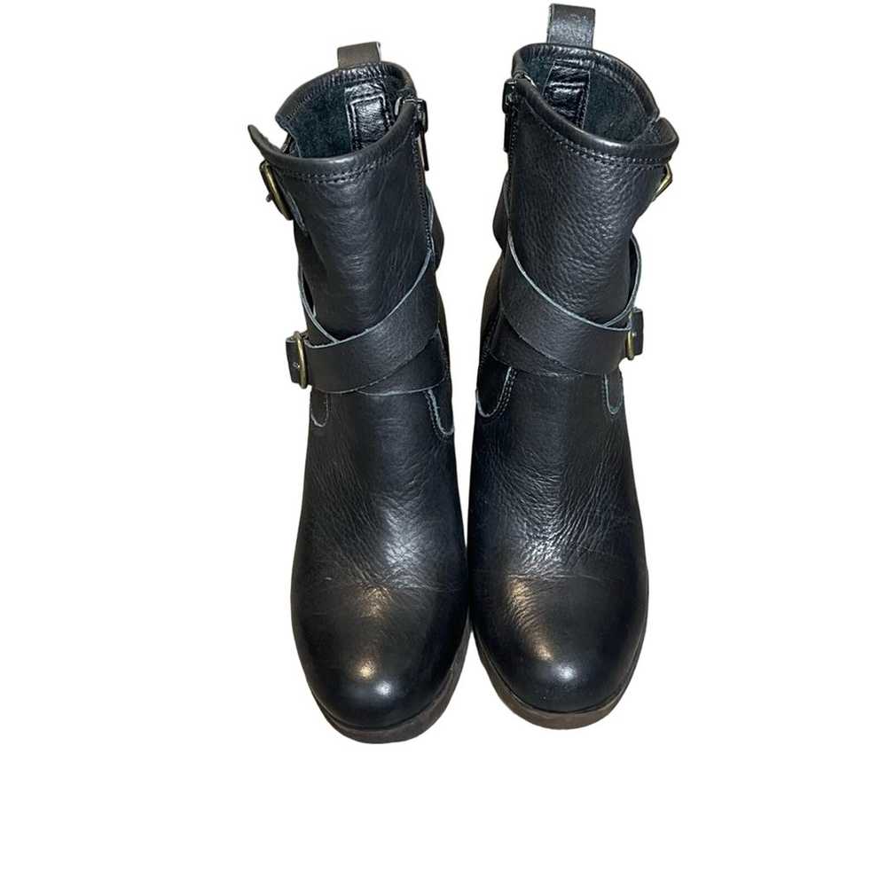 Lucky Brand Orenzo Ankle Moto Boots Black Leather… - image 2