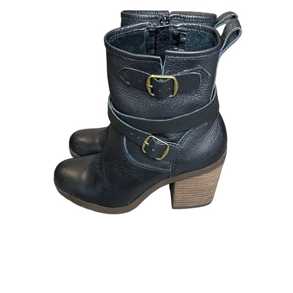 Lucky Brand Orenzo Ankle Moto Boots Black Leather… - image 3