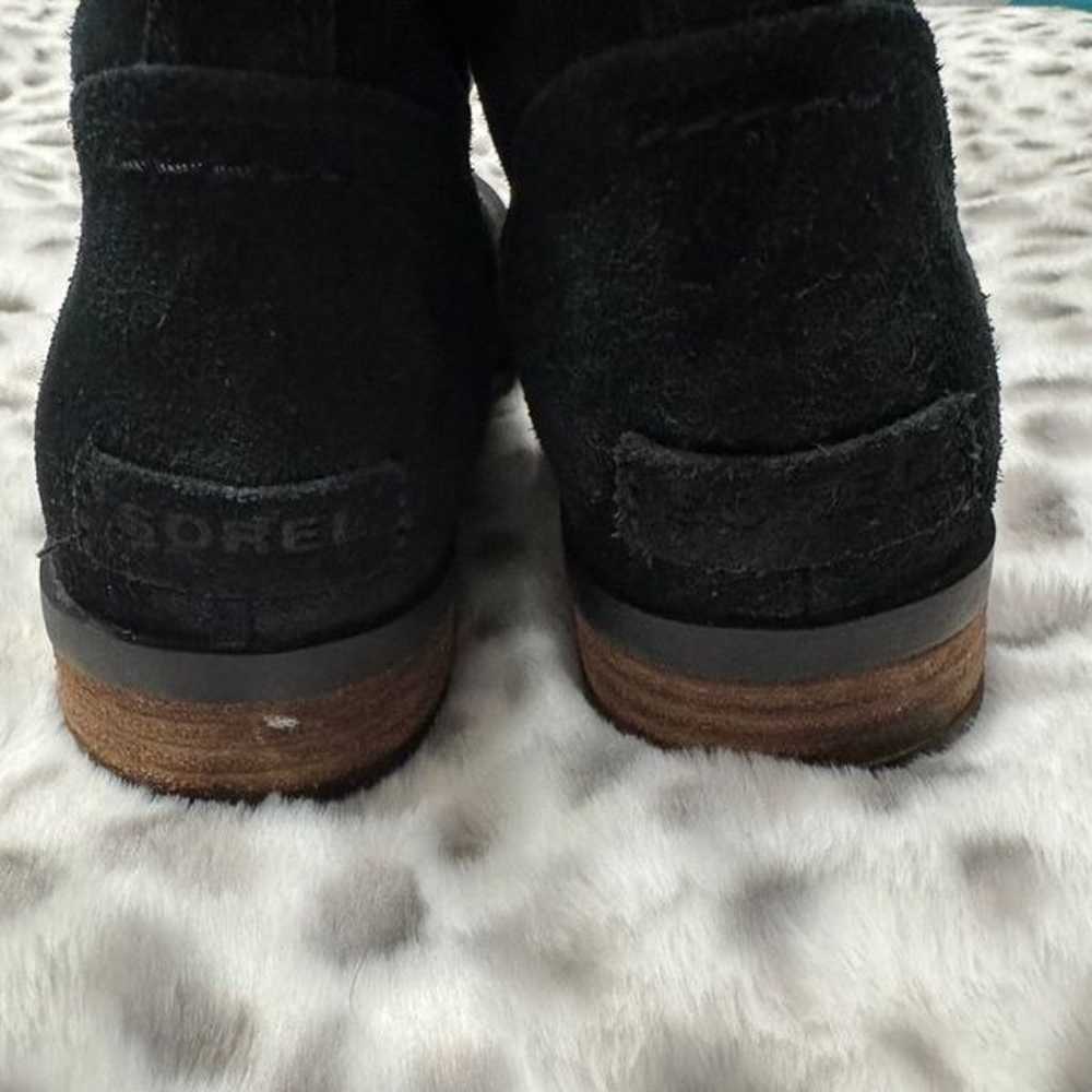 Sorel Emelie Black Leather Suede Waterproof Ankle… - image 3