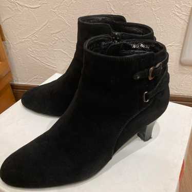 Marie Black Suede Booties with 5cm Heel