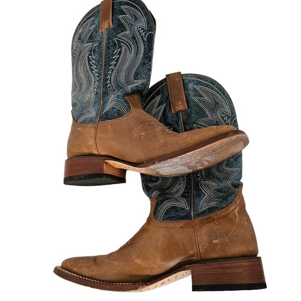 J B Dillon  Women's Boots Brown Lower Blue Upper … - image 2