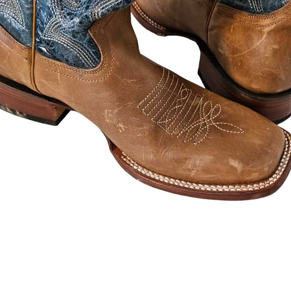 J B Dillon  Women's Boots Brown Lower Blue Upper … - image 7