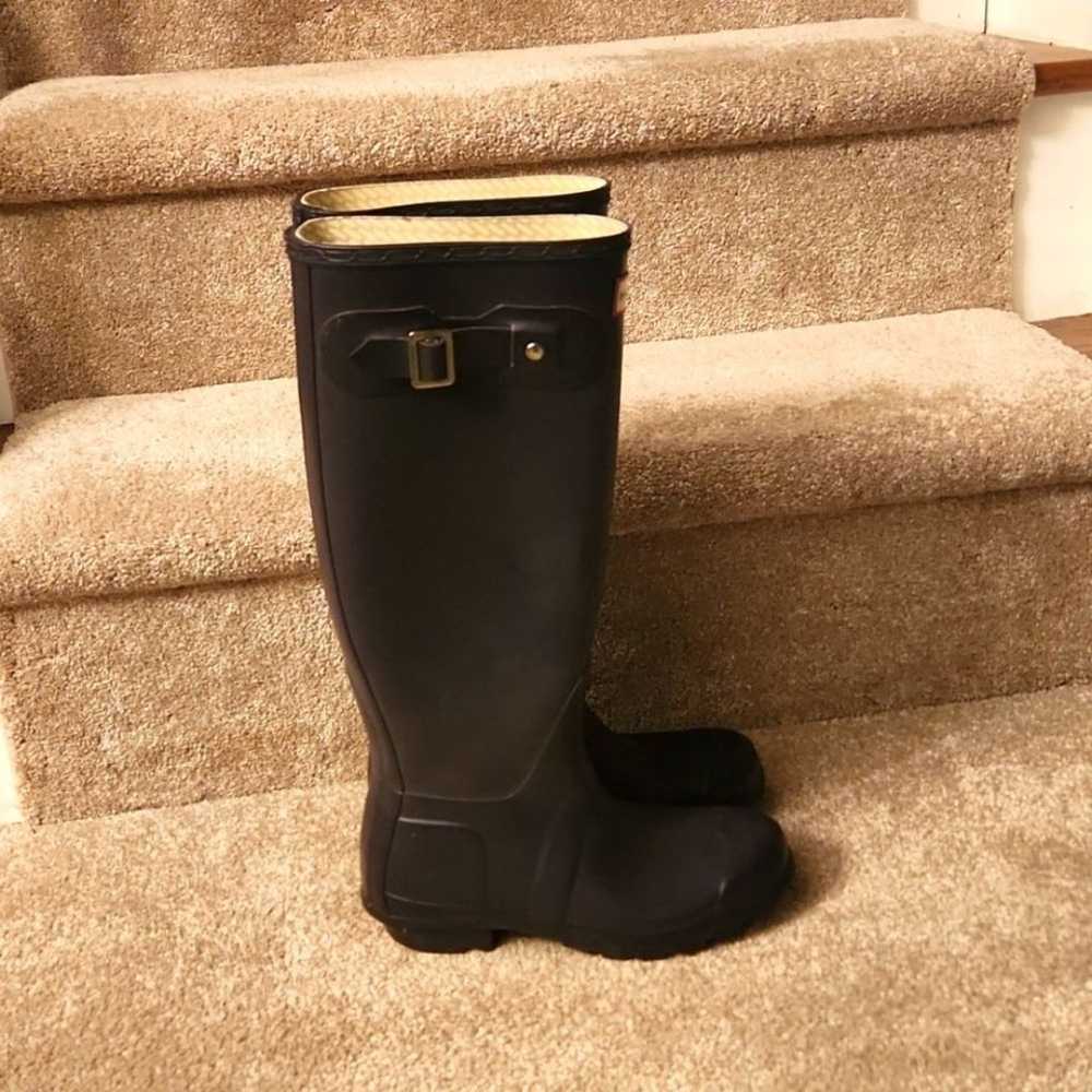 Hunter Black Classic Rain Boots Men's 4 Women's 5 - image 1