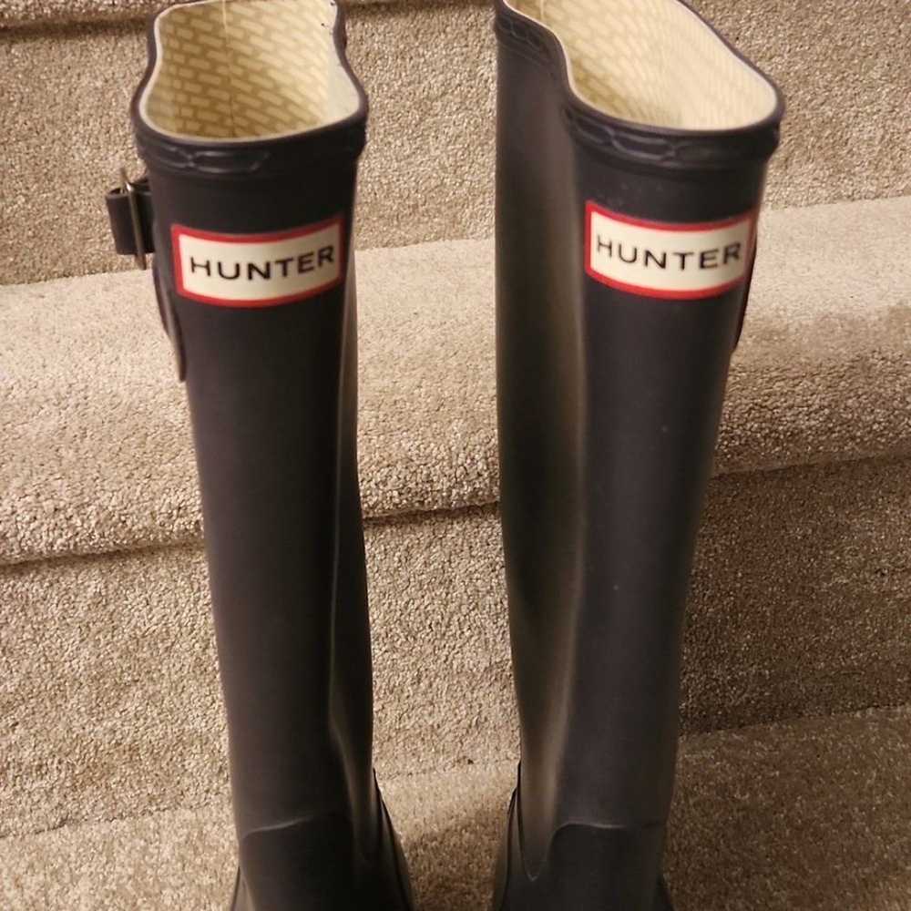 Hunter Black Classic Rain Boots Men's 4 Women's 5 - image 3