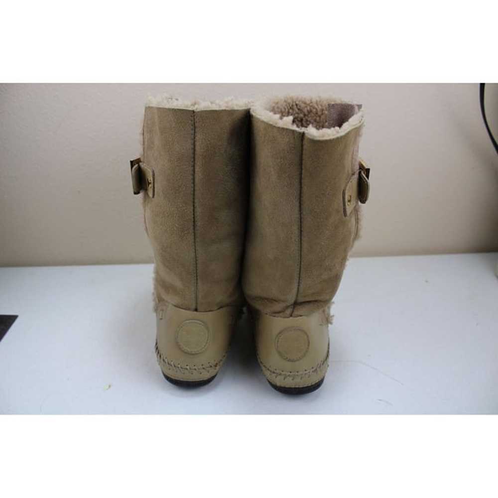 Tory Burch moccasin Style Suede Boots Tan Size 8 … - image 3