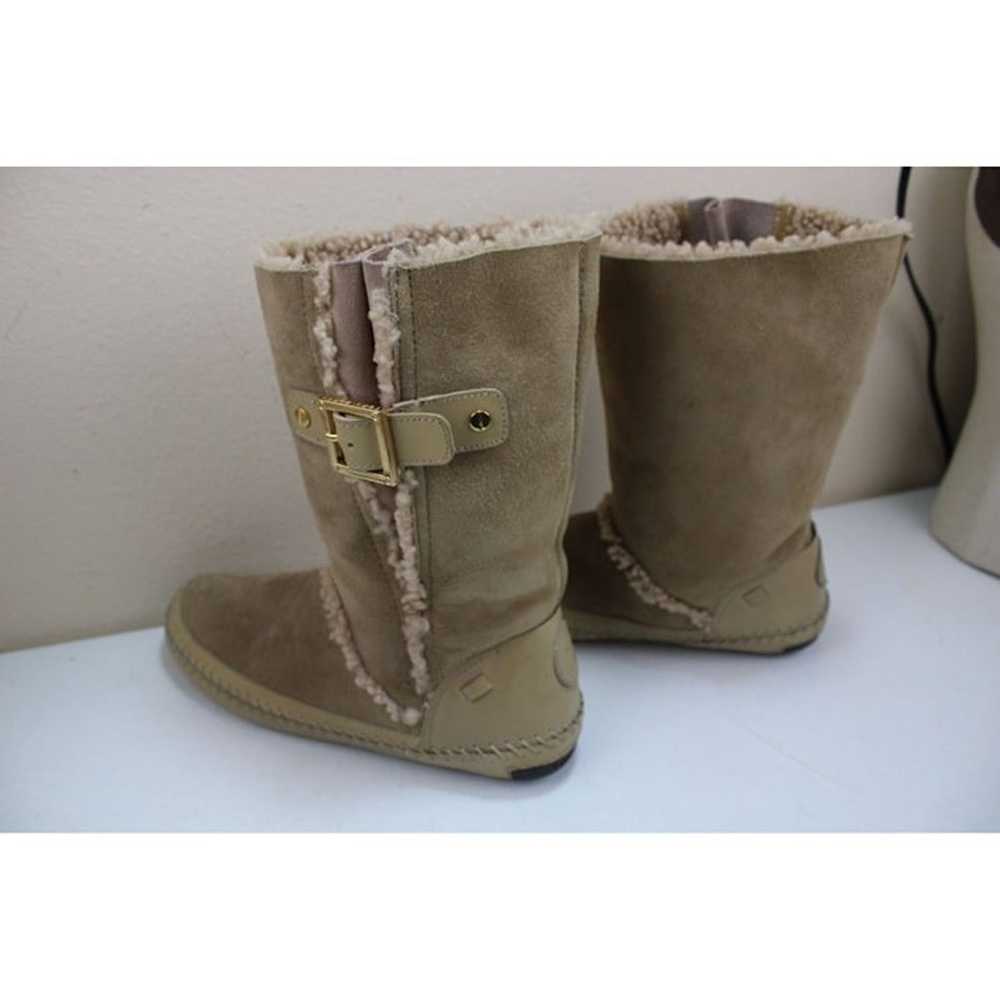 Tory Burch moccasin Style Suede Boots Tan Size 8 … - image 4