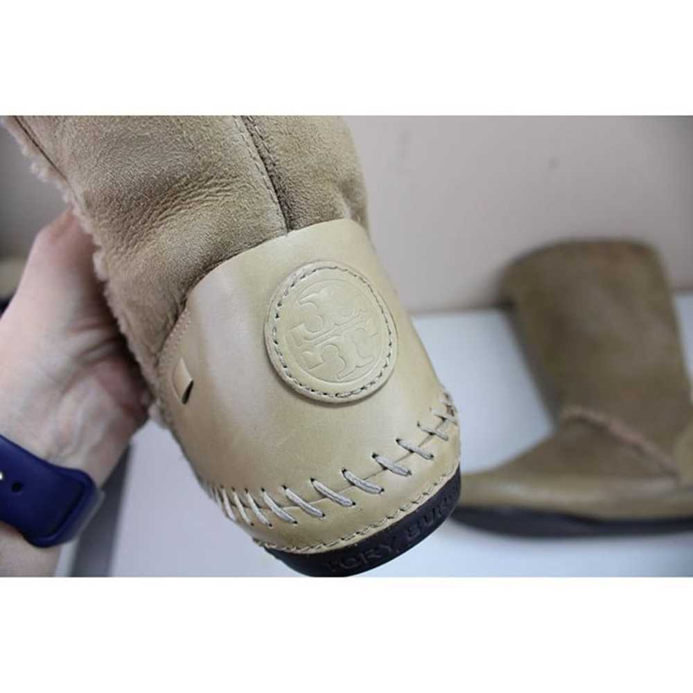 Tory Burch moccasin Style Suede Boots Tan Size 8 … - image 6