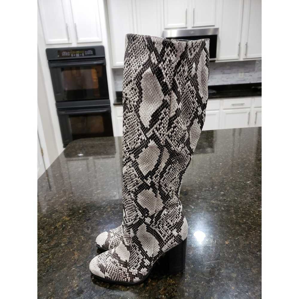 Bamboo Wedge Boots Women's 8 Multi Faux Leather S… - image 10