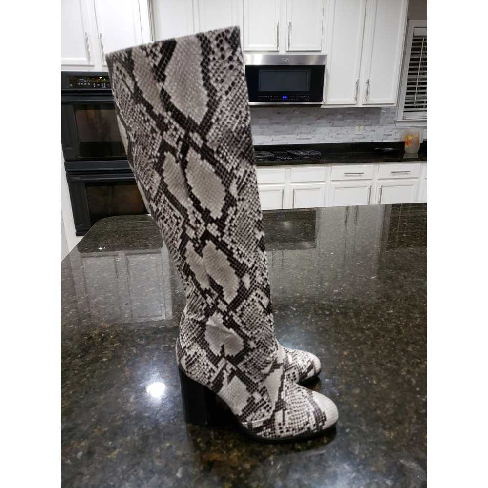 Bamboo Wedge Boots Women's 8 Multi Faux Leather S… - image 4