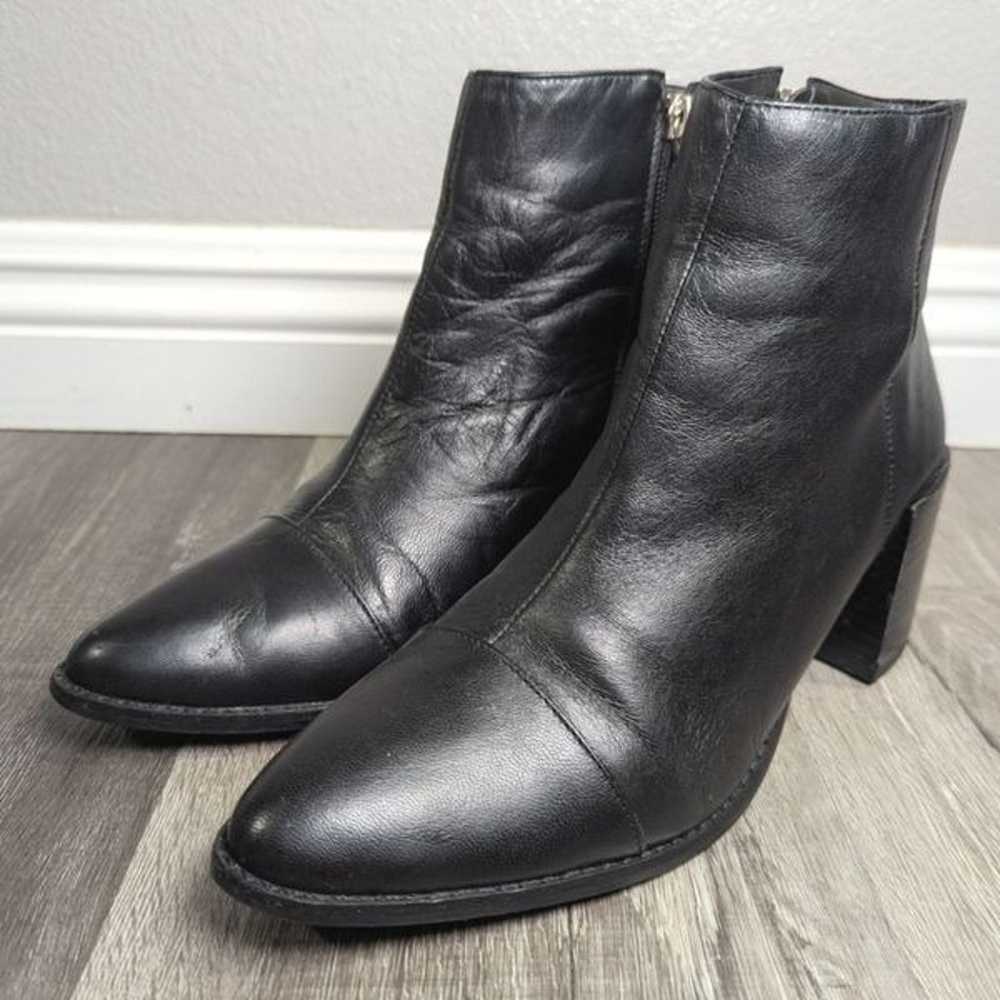 FiveSeventyFive Black leather pointy toe ankle bl… - image 2