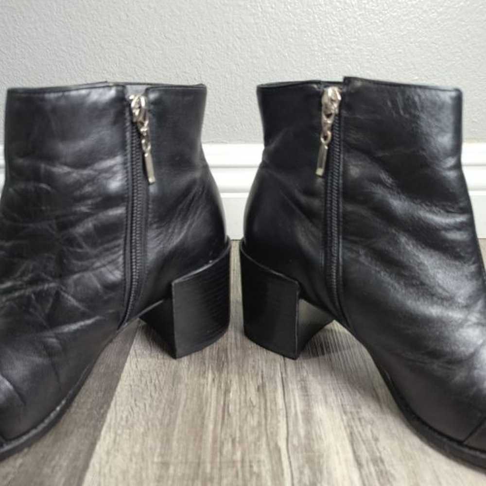 FiveSeventyFive Black leather pointy toe ankle bl… - image 7