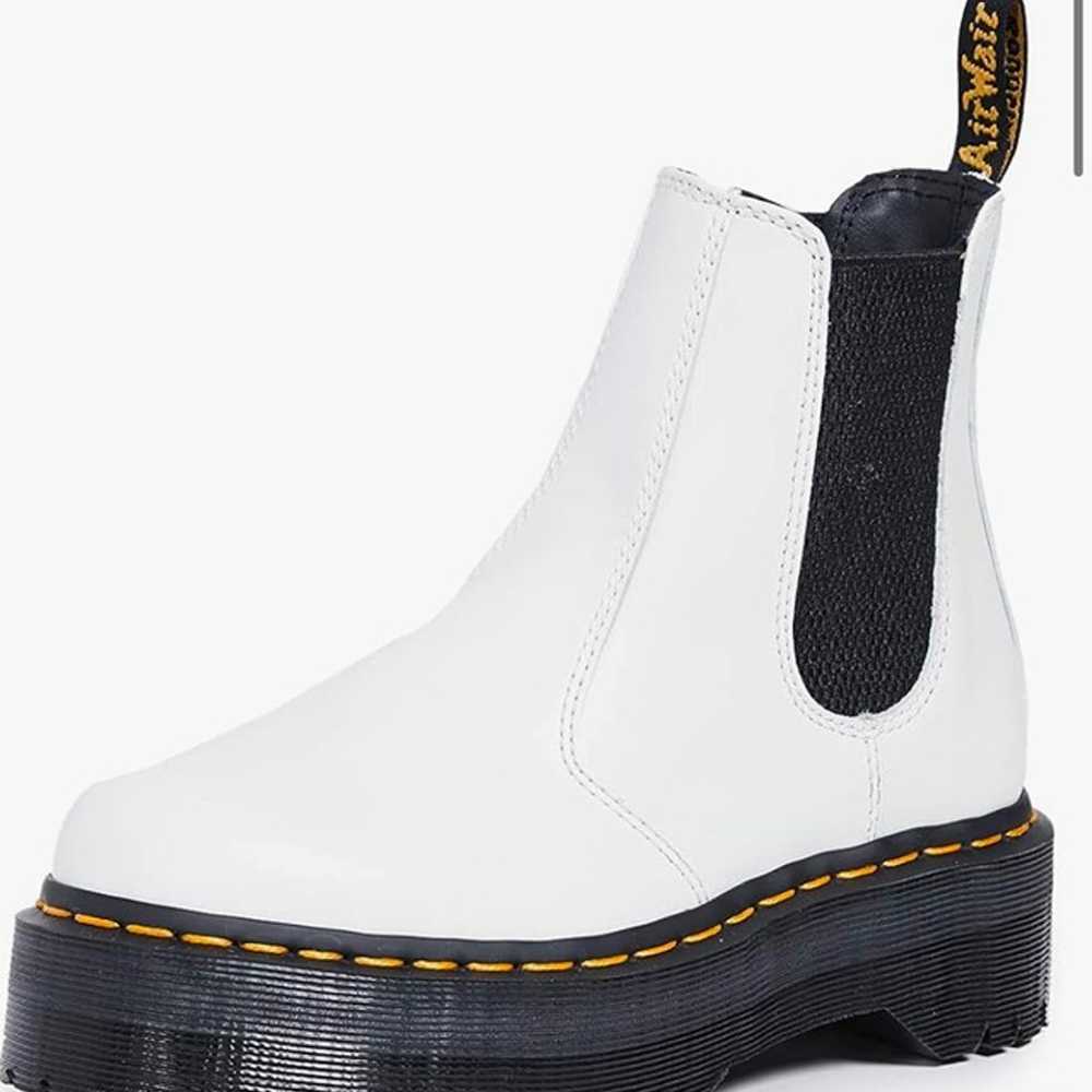 Dr Martens White 2976 Quad Platform Chelsea Boots… - image 1