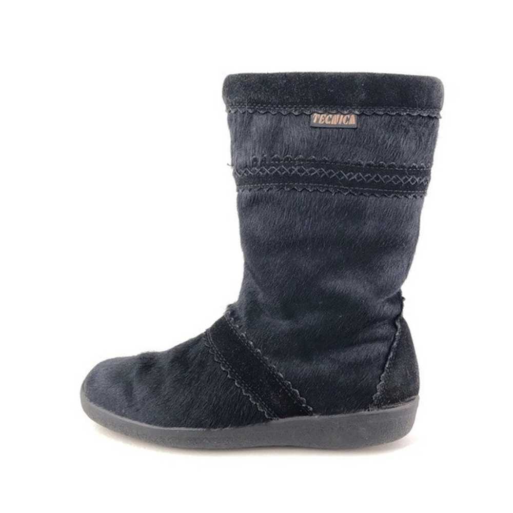 Tecnica Black Cow Hair Apres Ski Winter Boots - image 1