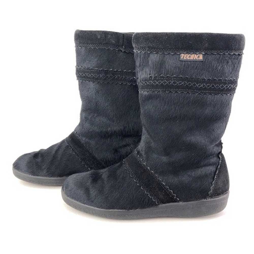 Tecnica Black Cow Hair Apres Ski Winter Boots - image 2