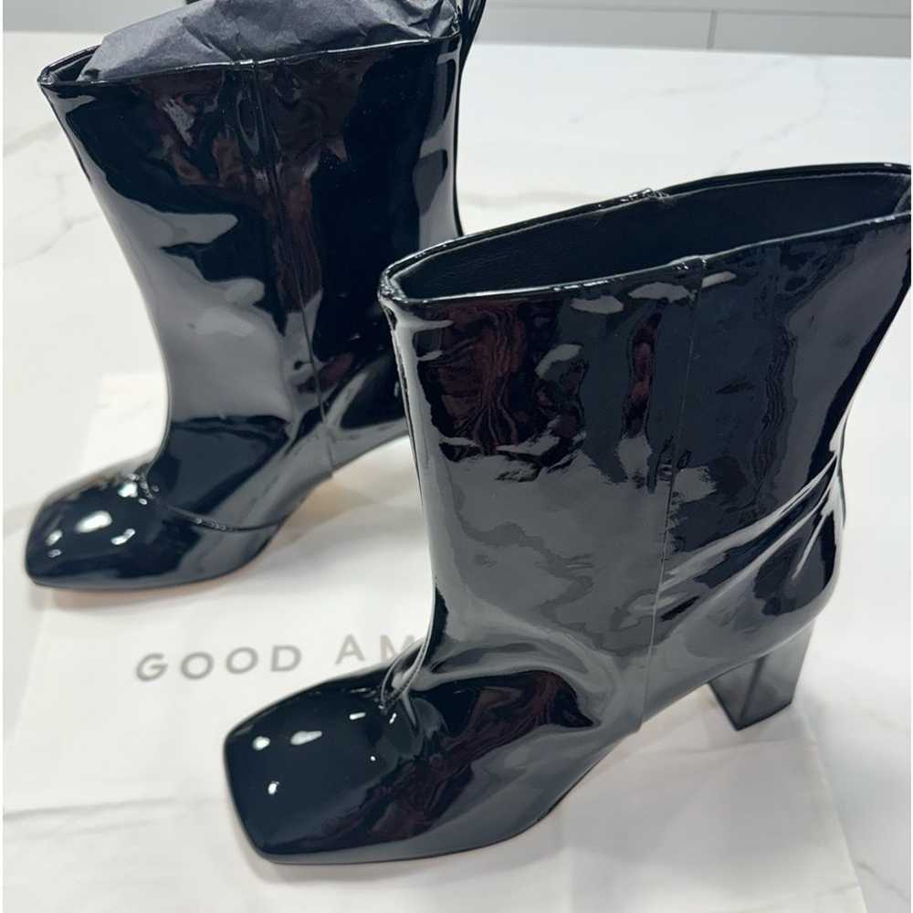 GOOD AMERICAN Black Patent Bootie Size 9 NEW - image 4